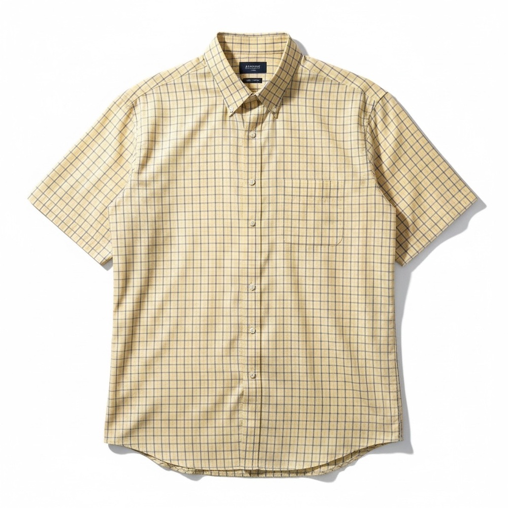 Arrow Tan Checkered Casual Shirt